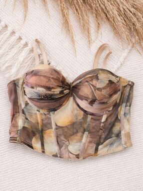 Kaylee Kollection Bustier Top Size L